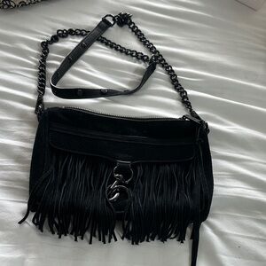 Rebecca Minkoff Black Fringe Crossbody Bag